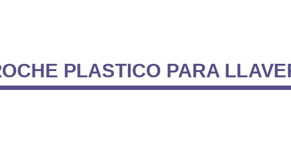 Broche Plastico Para Llavero