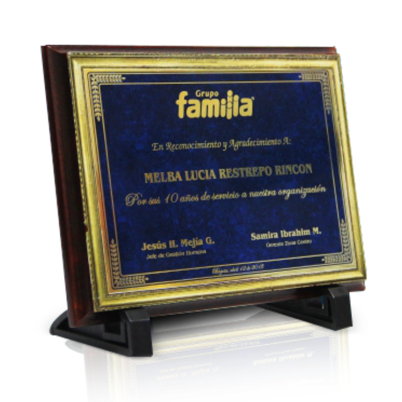Placa Mediana 23x18 cm